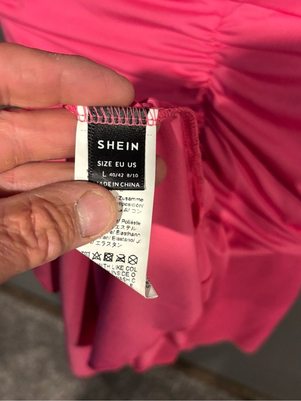 Shein SHEIN Strapless Ruched Pink Flared Dress Size L / US 10 / IT 46 - 5 Thumbnail