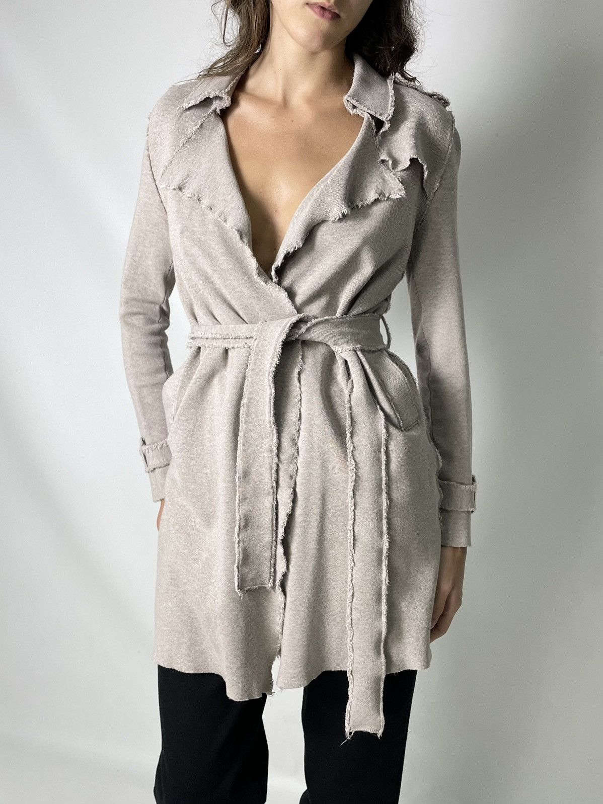 Harris Wharf London Harris Wharf London 🐚 disstressed y2k avandgarde coat Size S / US 4 / IT 40 - 1 Thumbnail