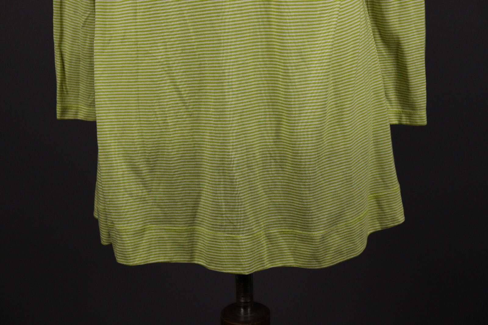 Designer Gugrun Sjoden Green Stripe Summer Blouson Dress Size M Size M / US 6-8 / IT 42-44 - 4 Thumbnail