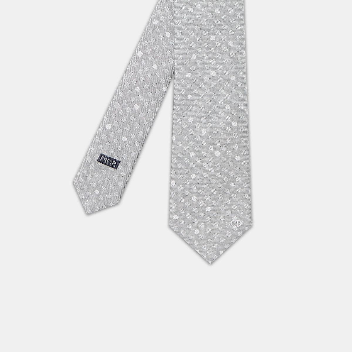 Dior o1bcso1str1124 Size: OS /Polka Dots Tie in Grey Size ONE SIZE - 2 Thumbnail
