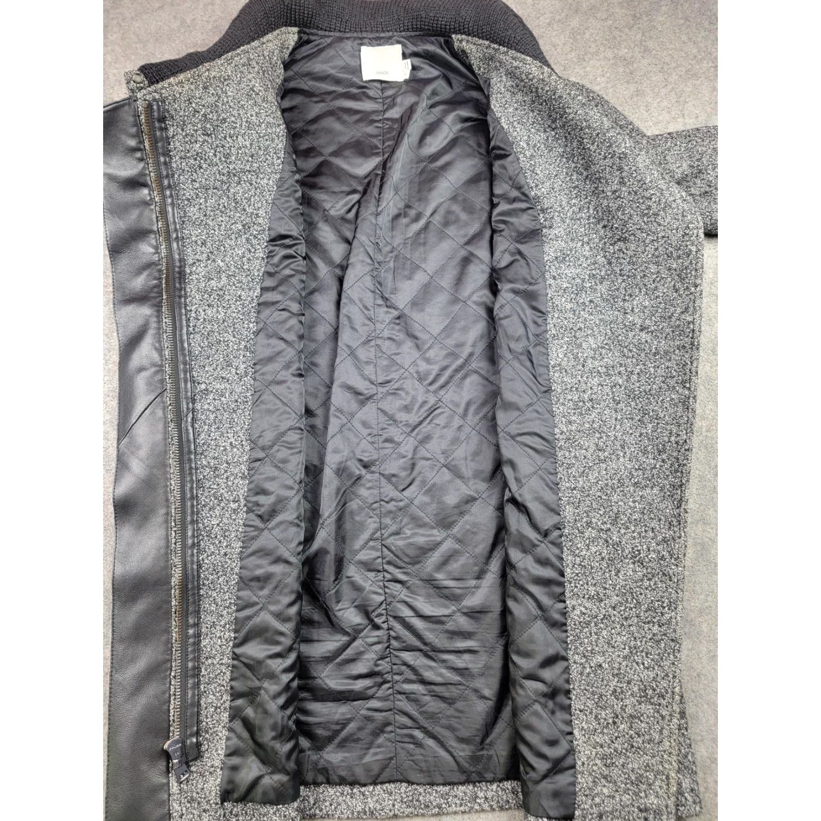 Vince Vince Coat Womens M Shawl Collar Asymmetrical Zip Leather Trim Size M / US 6-8 / IT 42-44 - 5 Thumbnail