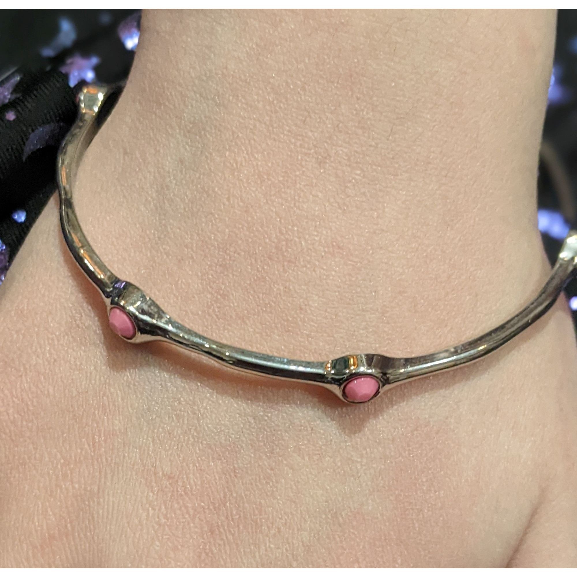 Other Minimalist Pink Stone Studded Bracelet Size ONE SIZE - 1 Thumbnail