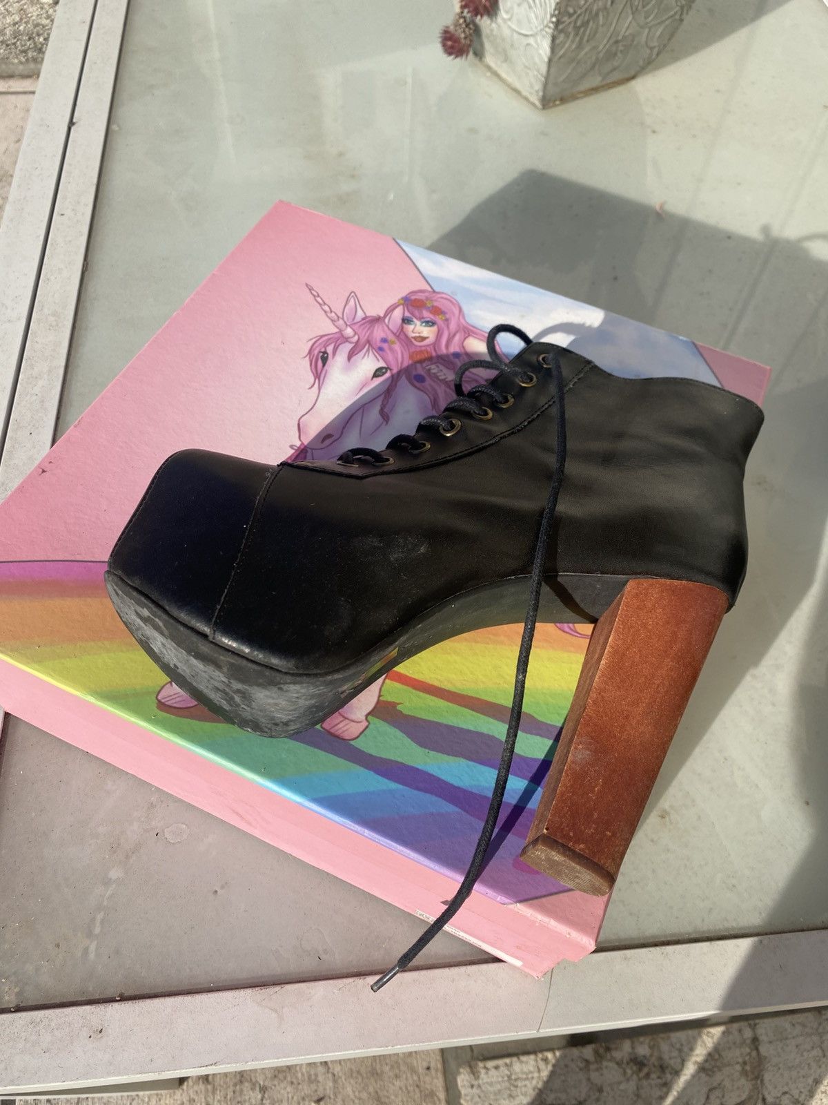 Jeffrey Campbell Jeffrey Campbell Lita Boots – Black Leather – Size 39 Size US 9 / IT 39 - 3 Thumbnail