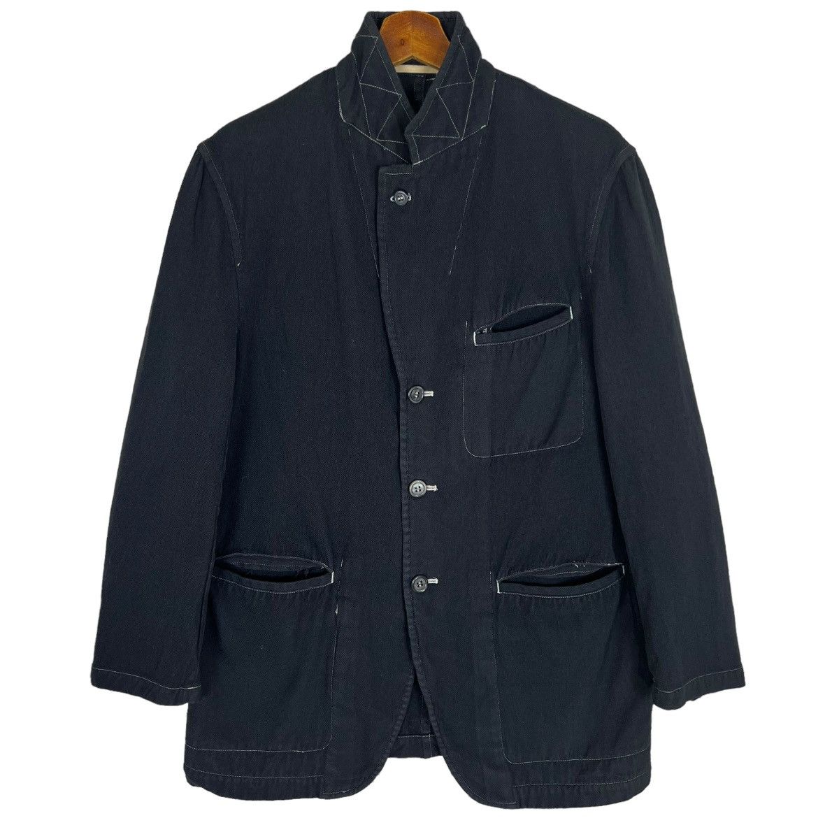 Comme des Garcons Homme Plus Black Deconstructed Jacket Size US S / EU 44-46 / 1 - 2 Thumbnail