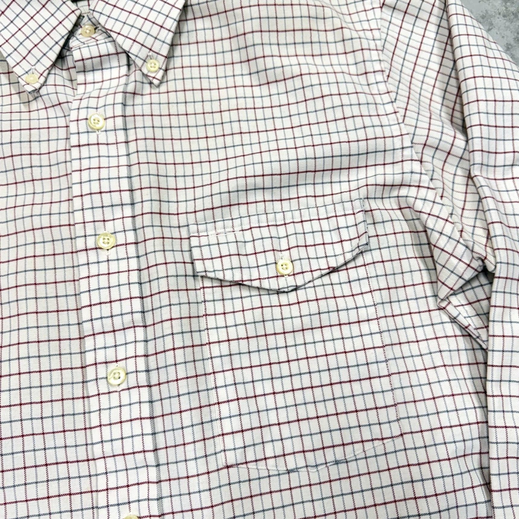 Vintage VINTAGE L.L. Bean Shirt Mens Medium White Check Button Down Long Sleeve Casual Size US M / EU 48-50 / 2 - 2 Thumbnail