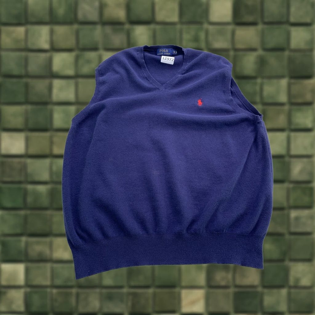 Ralph Lauren Polo Ralph Lauren 100% Pima Cotton Navy V Neck Sweater Vest Mens XL EUC Vest Shirt Boy? Size US XL / EU 56 / 4 - 1 Thumbnail