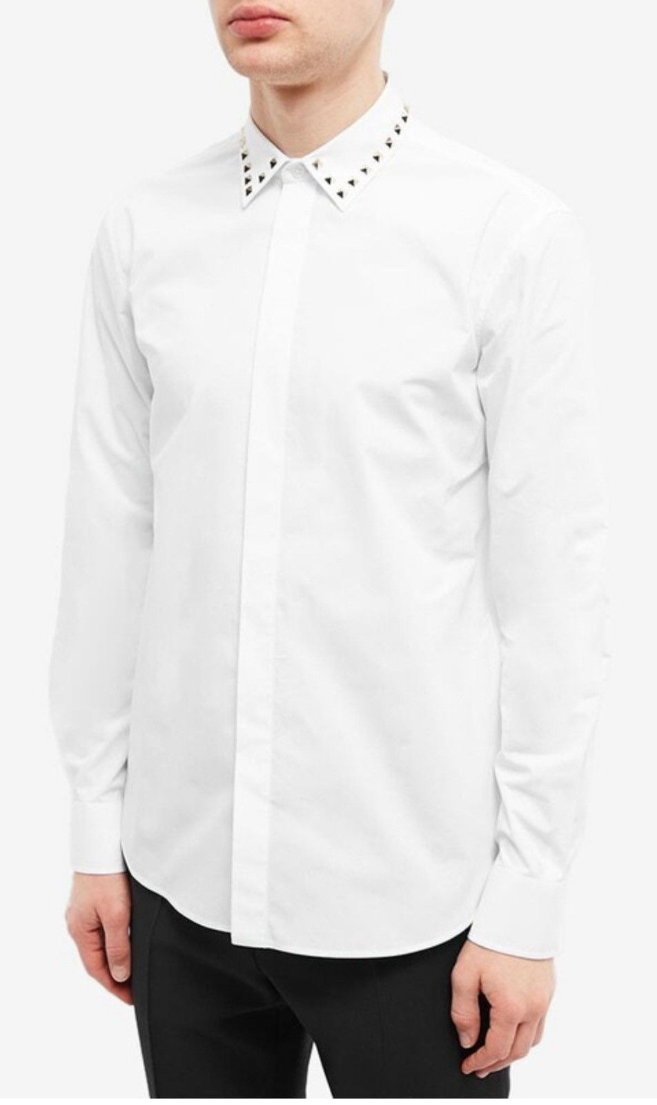 Valentino Rockstud poplin shirt collar size 39 Size US M / EU 48-50 / 2 - 2 Thumbnail