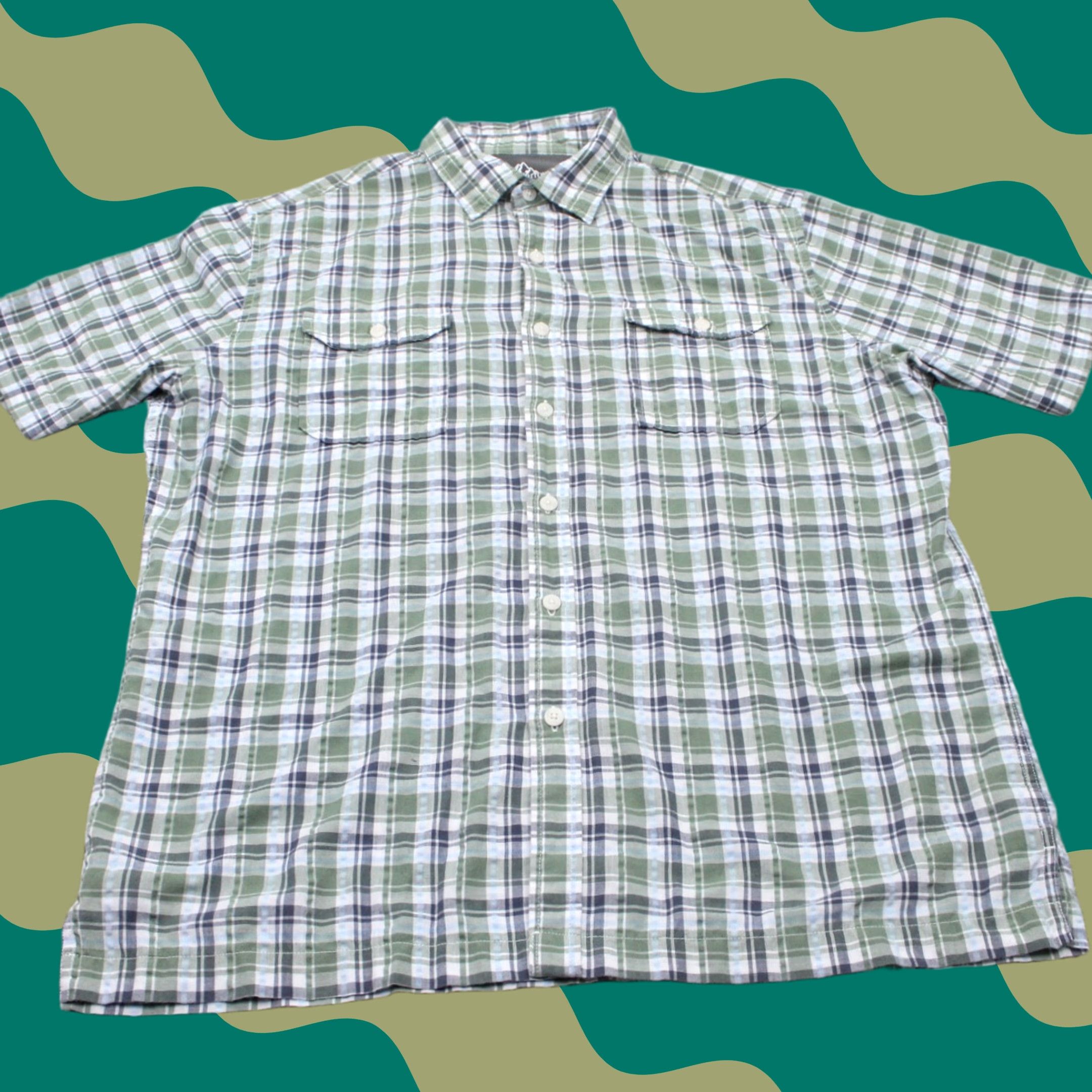 Croft & Barrow Croft & Barrow Quick Dry Shirt Mens L Green/Blue Plaid S/S Button Shirt Size US L / EU 52-54 / 3 - 1 Thumbnail