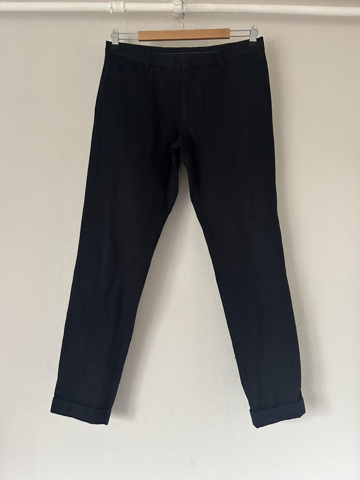 Dries Van Noten Dries Van Noten Black Cotton Pants Size US 34 / EU 50 - 1 Thumbnail