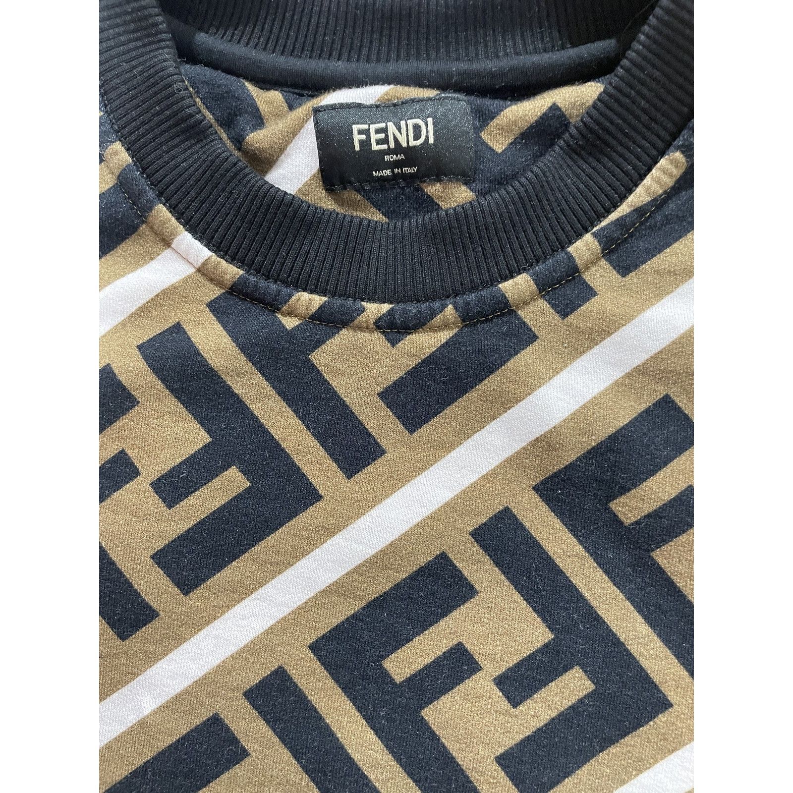 Fendi FENDI PRINTED CREWNECK PULLOVER SIZE MEDIUM PREOWNED Size US M / EU 48-50 / 2 - 3 Thumbnail