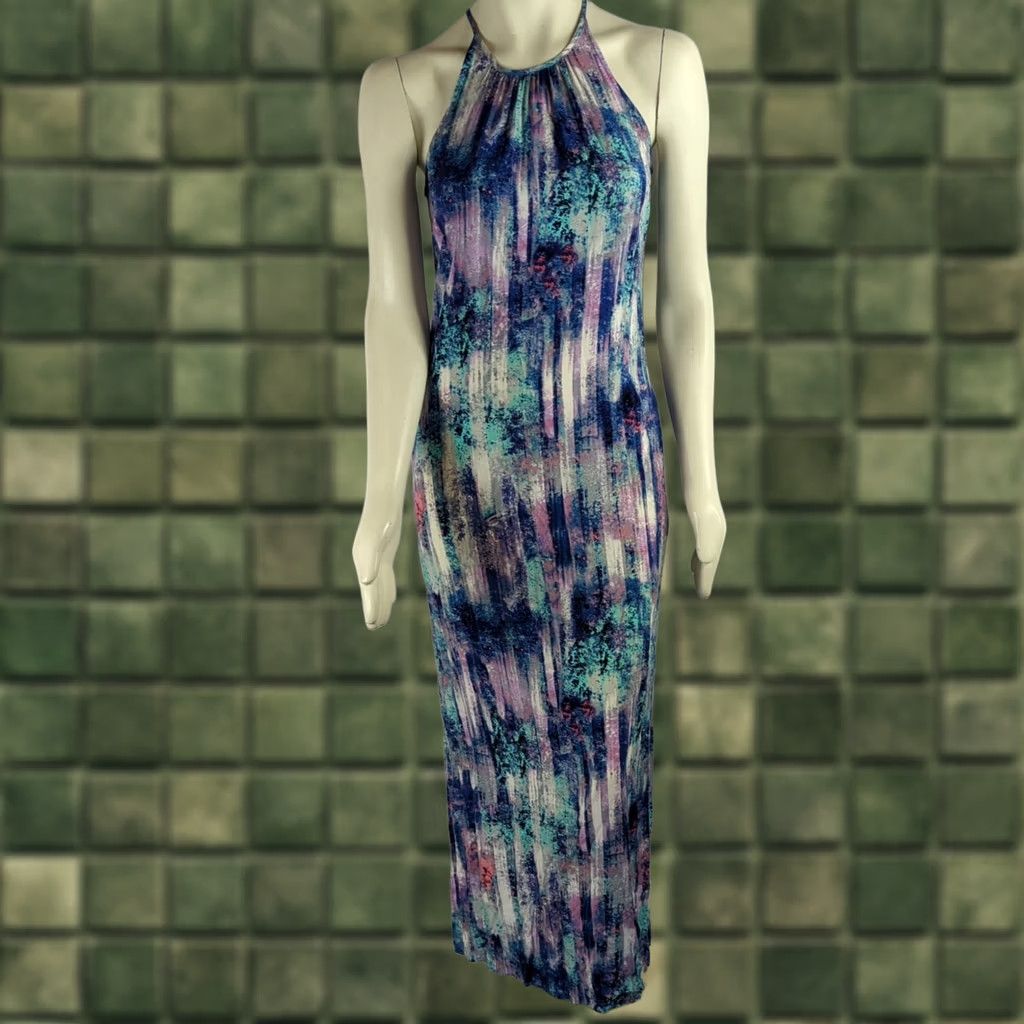 Vintage A NEW APPROACH Maxi Dress Size 4 Multi 100% Rayon Sleeveless NWOT Casual Party/Cocktail Womens Dress Size S / US 4 / IT 40 - 1 Thumbnail