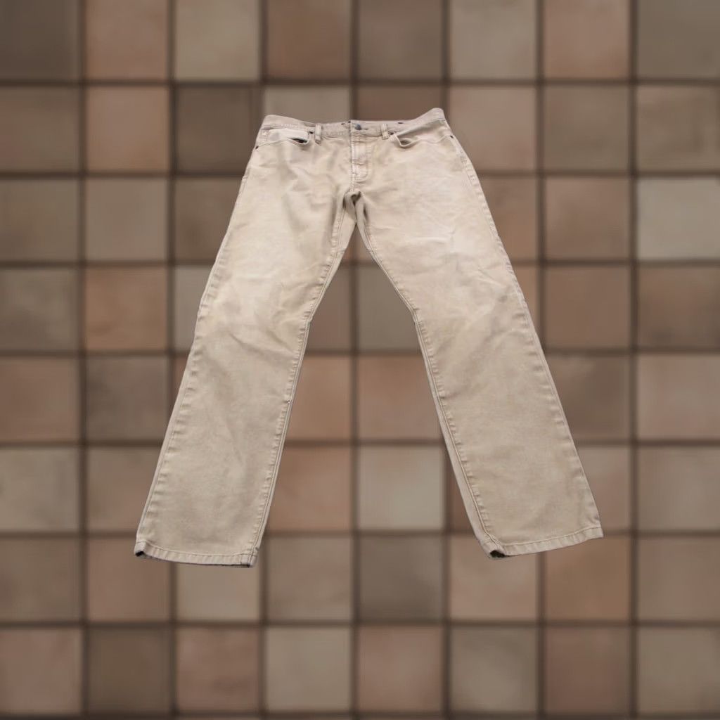 Vintage Proof Pants Mens 34 X 32 Beige Chino Straight Pants 34 Beige Mens Regular Fit 5-Pocket Denim? Size US 34 / EU 50 - 1 Thumbnail