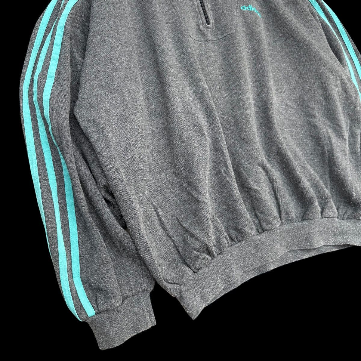Adidas × Vintage Adidas 3 Stripes Half Zip Italy Sweatshirt Vintage Size US XL / EU 56 / 4 - 4 Thumbnail