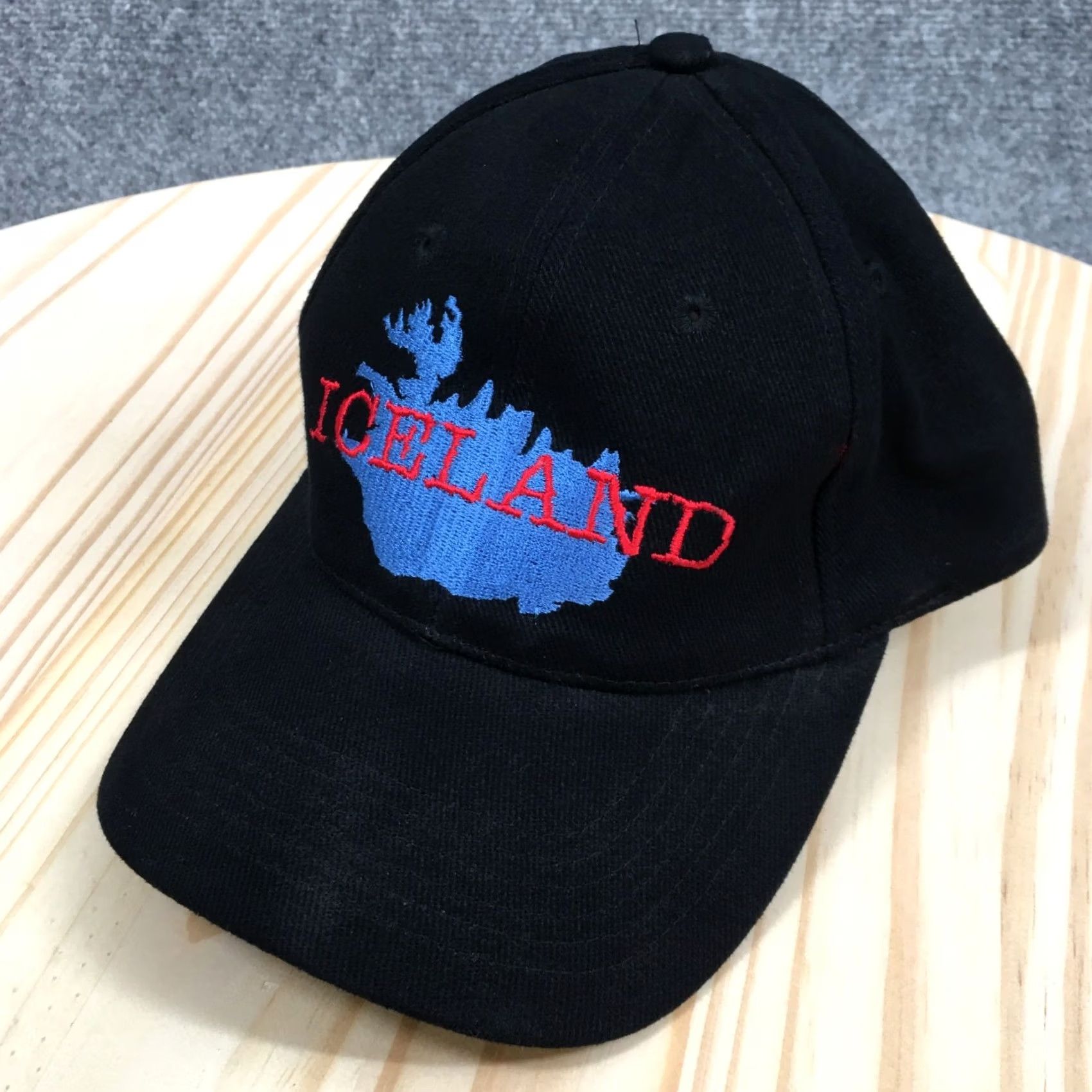 Vintage Iceland Island Baseball Cap Hat Embroidered Cotton Basic Mens One Size Black Size ONE SIZE - 2 Thumbnail