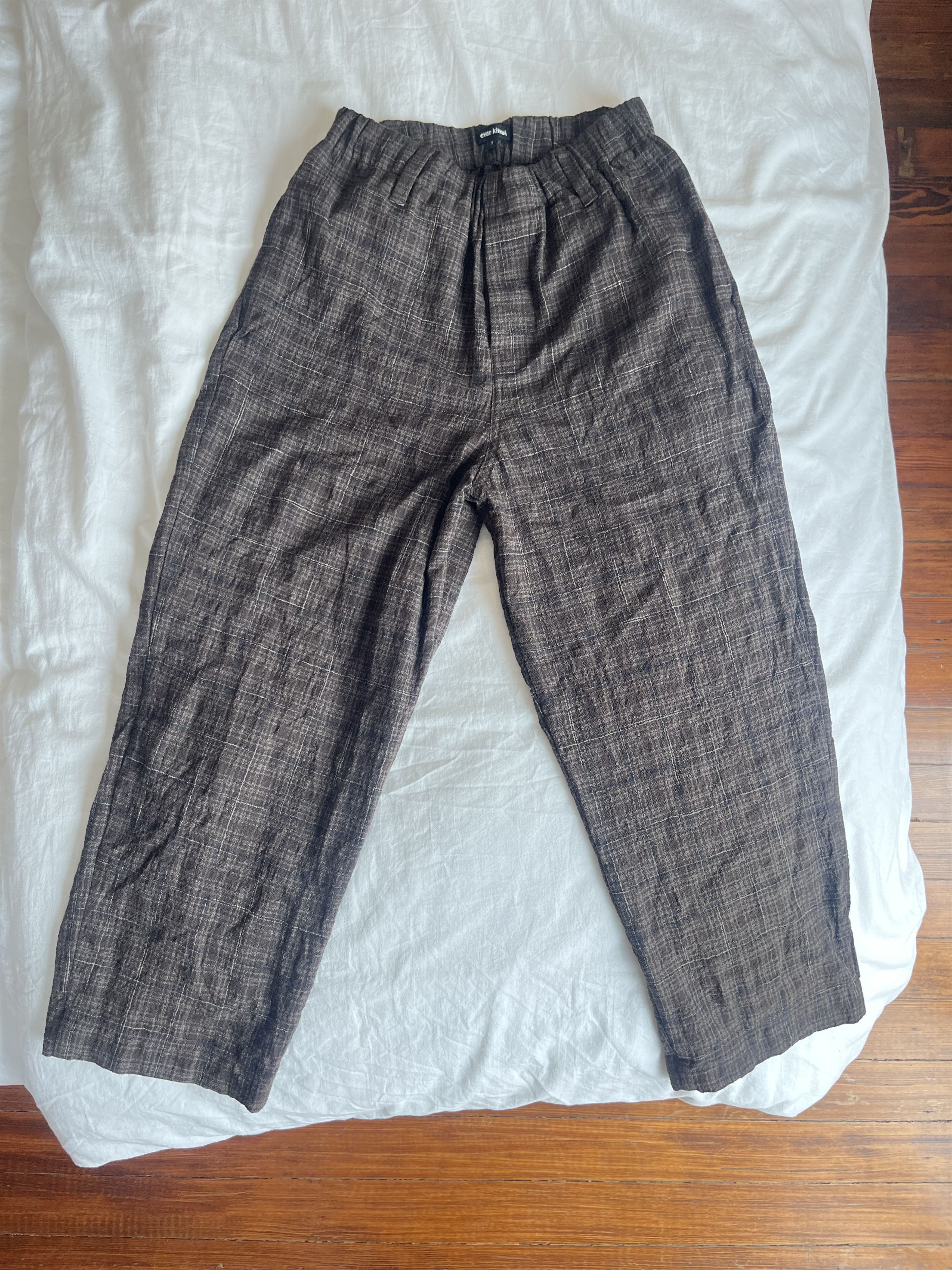 Evan Kinori Kasuri Wool Check Elastic Pant, small Size US 30 / EU 46 - 1 Thumbnail