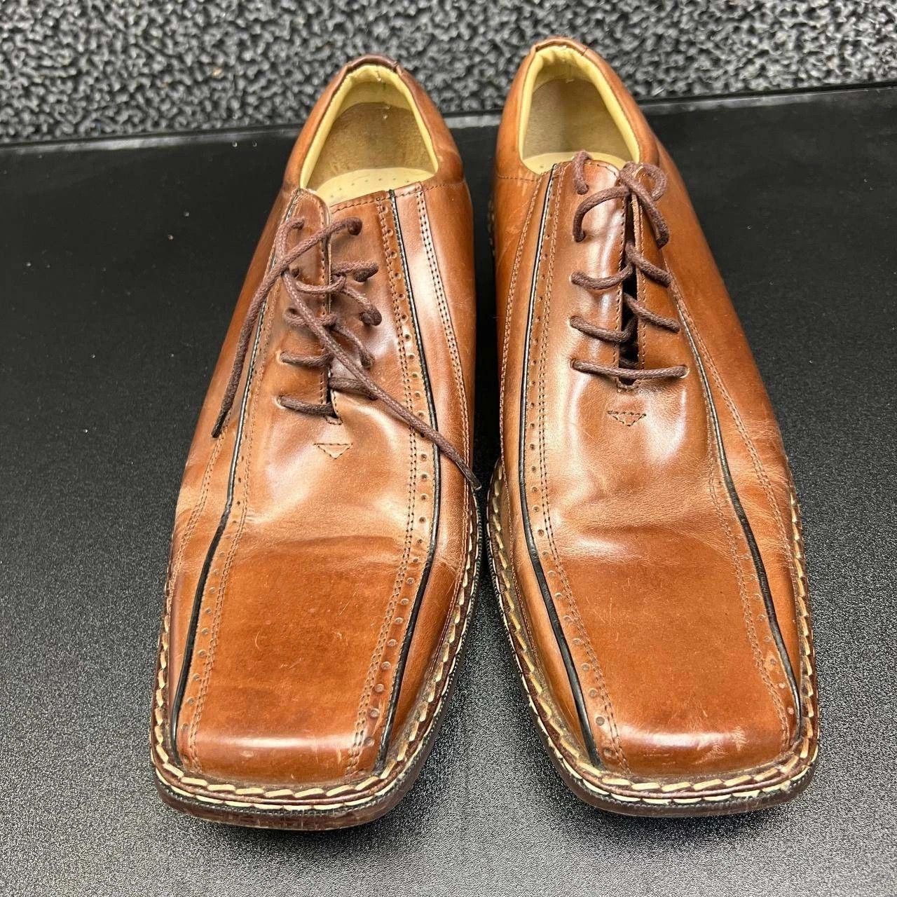 Stacy Adams Vintage Stacy Adams Dress 11M Derby Leather Lace Up 23086 Size US 11 / EU 44 - 2 Thumbnail