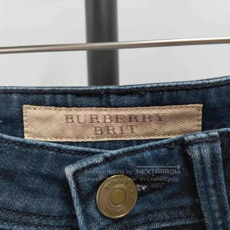 Burberry Burberry Deep Blue Cotton Women's Jeans. Size 23" - 3 Thumbnail