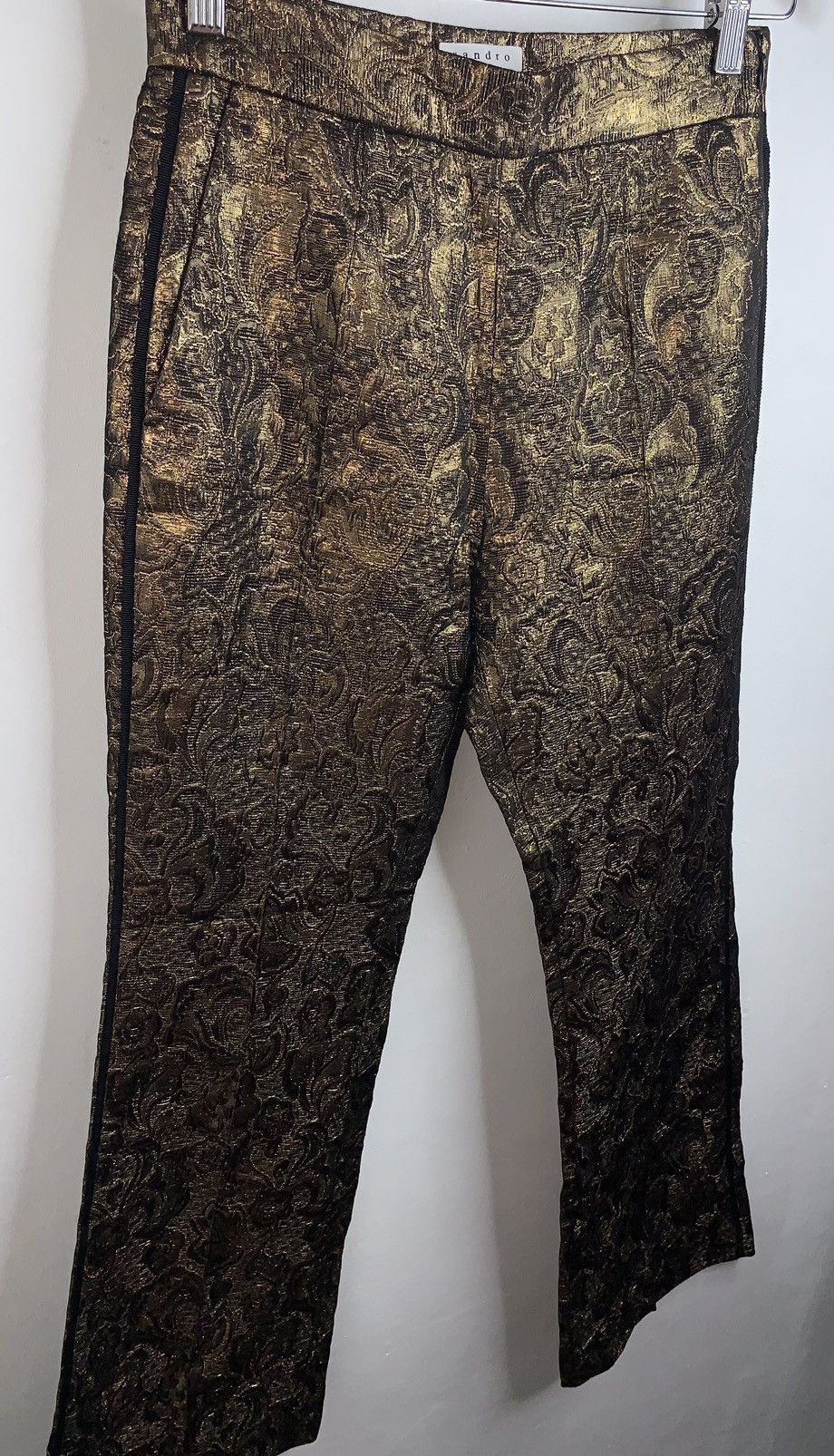 Sandro Sandro paris Goldy Brocade Cropped Pants Size 25" / US 0 / IT 36 - 2 Thumbnail