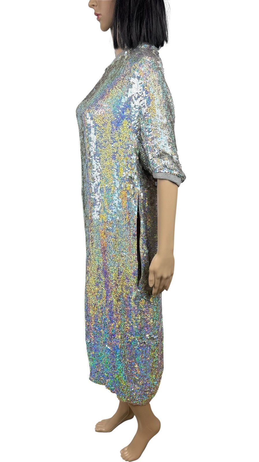 FILLES A PAPA Filles a Papa Sequins Sweat Dress Viscose Gray size 3 Size L / US 10 / IT 46 - 10 Thumbnail