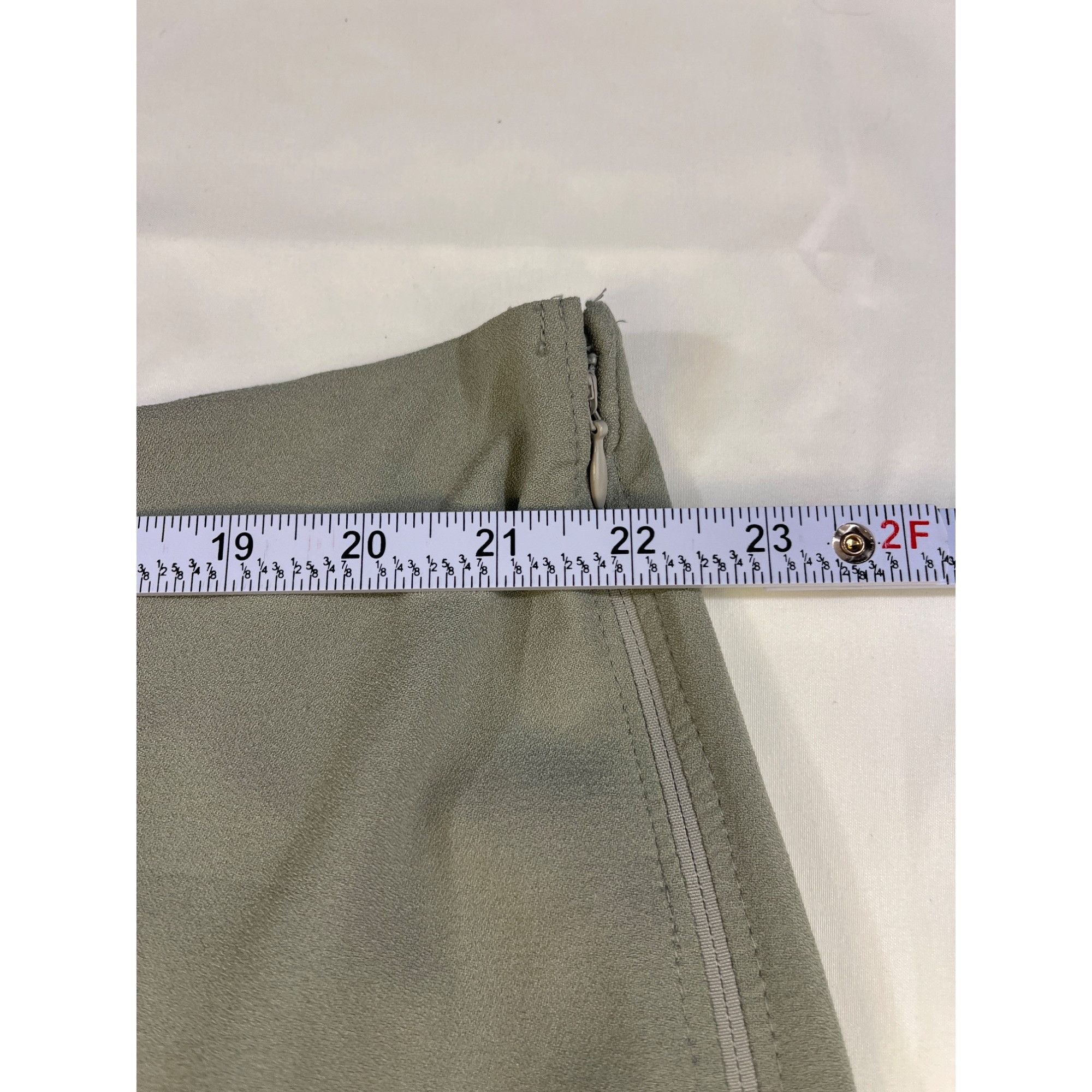 Other Abercrombie and Fitch womens sage green High-Waist Midi Skir Size 38" / US 16 / IT 52 - 5 Thumbnail