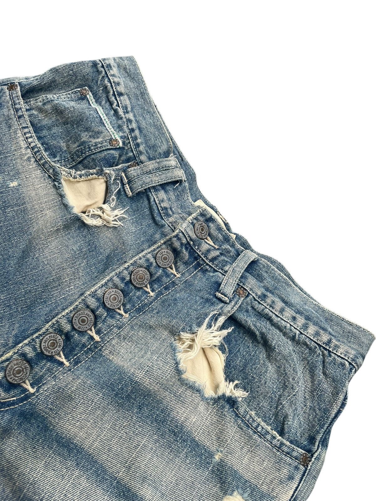 Japanese Brand Bonds & Peace Faded Distresed Jeans Size US 31 - 6 Thumbnail