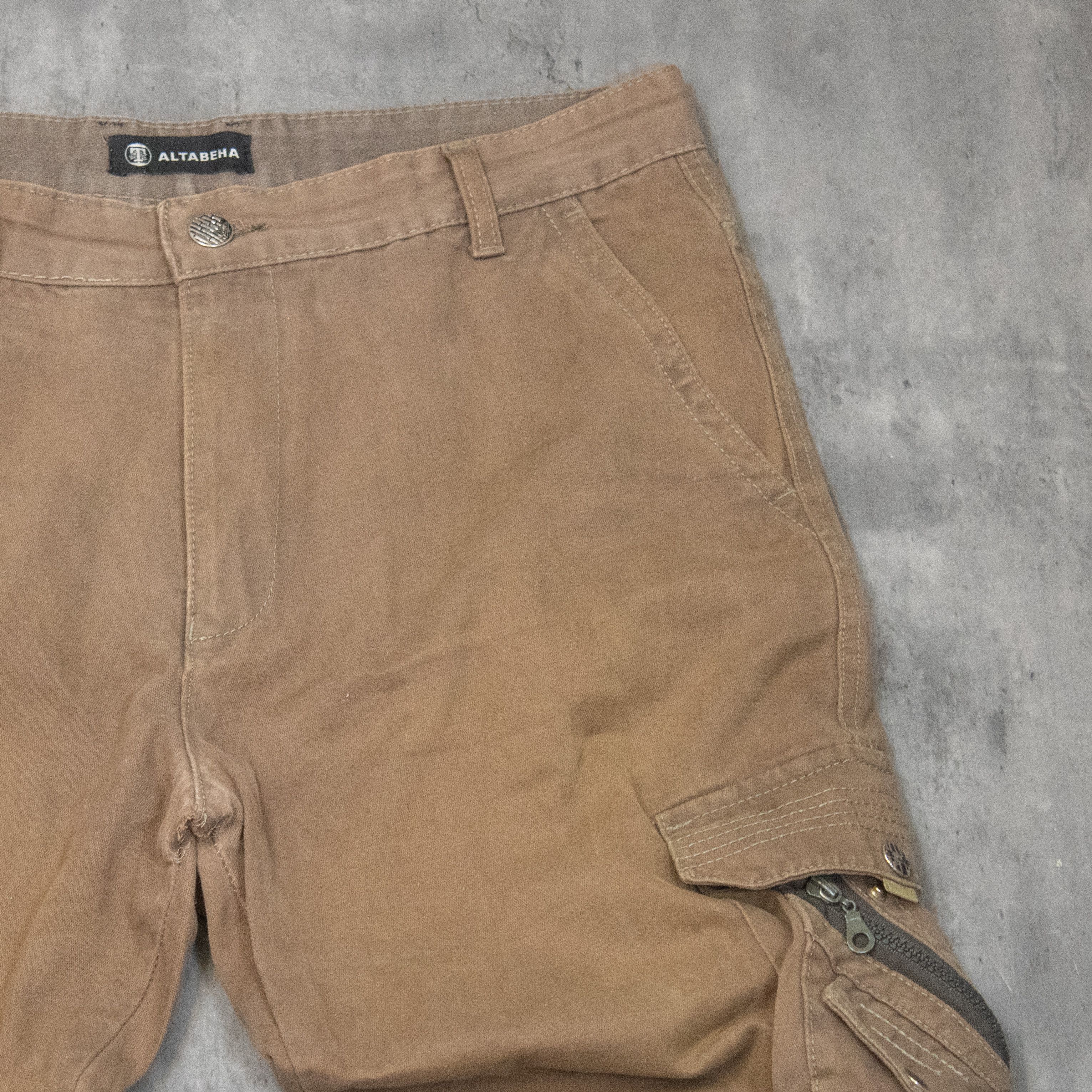 Japanese Brand Y2K 2000's Japanese Relax Baggy Wide Brown Cargo Pant's Size US 36 / EU 52 - 9 Thumbnail