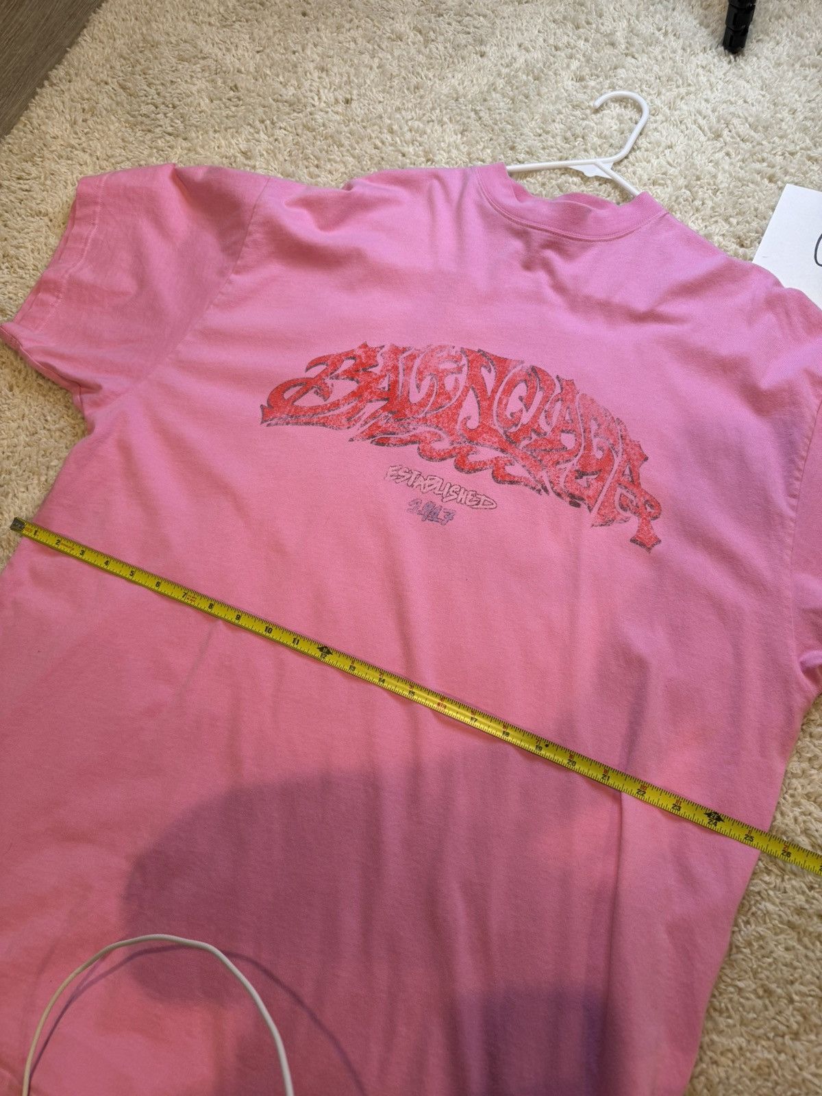 Balenciaga Balenciaga Off Shore Pink Oversized Tshirt Size US M / EU 48-50 / 2 - 4 Thumbnail