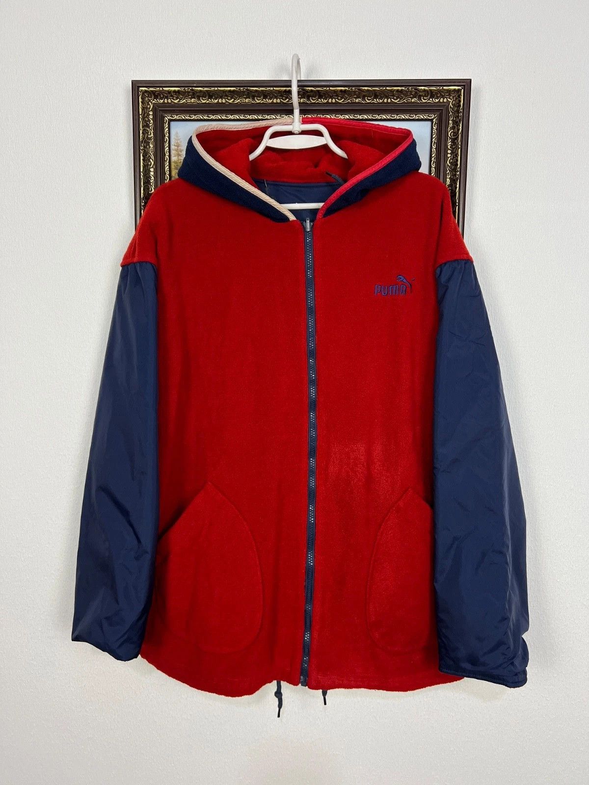 Puma Vintage 90's Puma Barcelona Polar Jacket Two Sided Rare Size US XL / EU 56 / 4 - 3 Thumbnail
