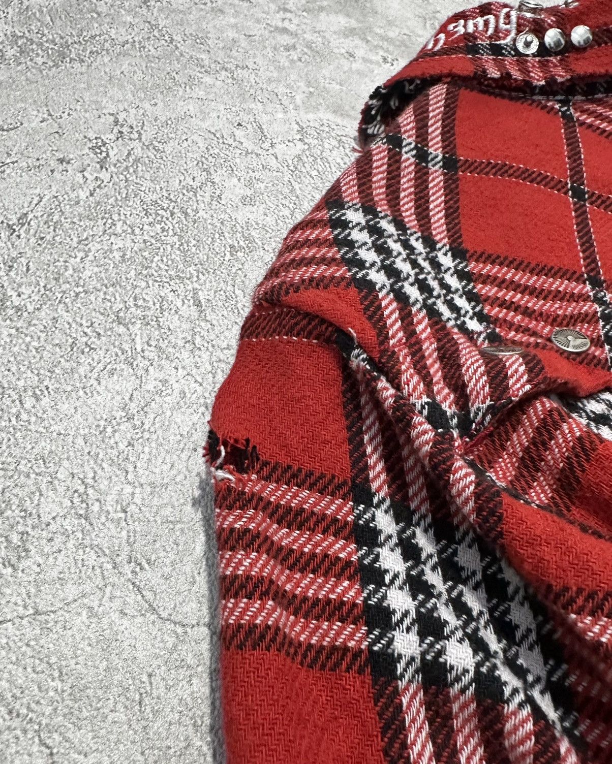 Diesel × Diesel Black Gold Diesel Distressed Plaid Flannel Shirt Size US S / EU 44-46 / 1 - 12 Thumbnail