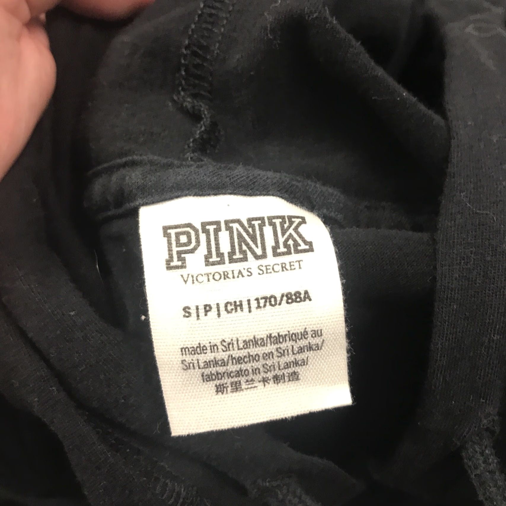 Victoria's Secret PINK Victoria's Secret Long Sleeve Hoodie S Tshirt Women Regular Black Logo Crew Neck Pullover Soft Cotton Hoodie Size S / US 4 / IT 40 - 3 Thumbnail