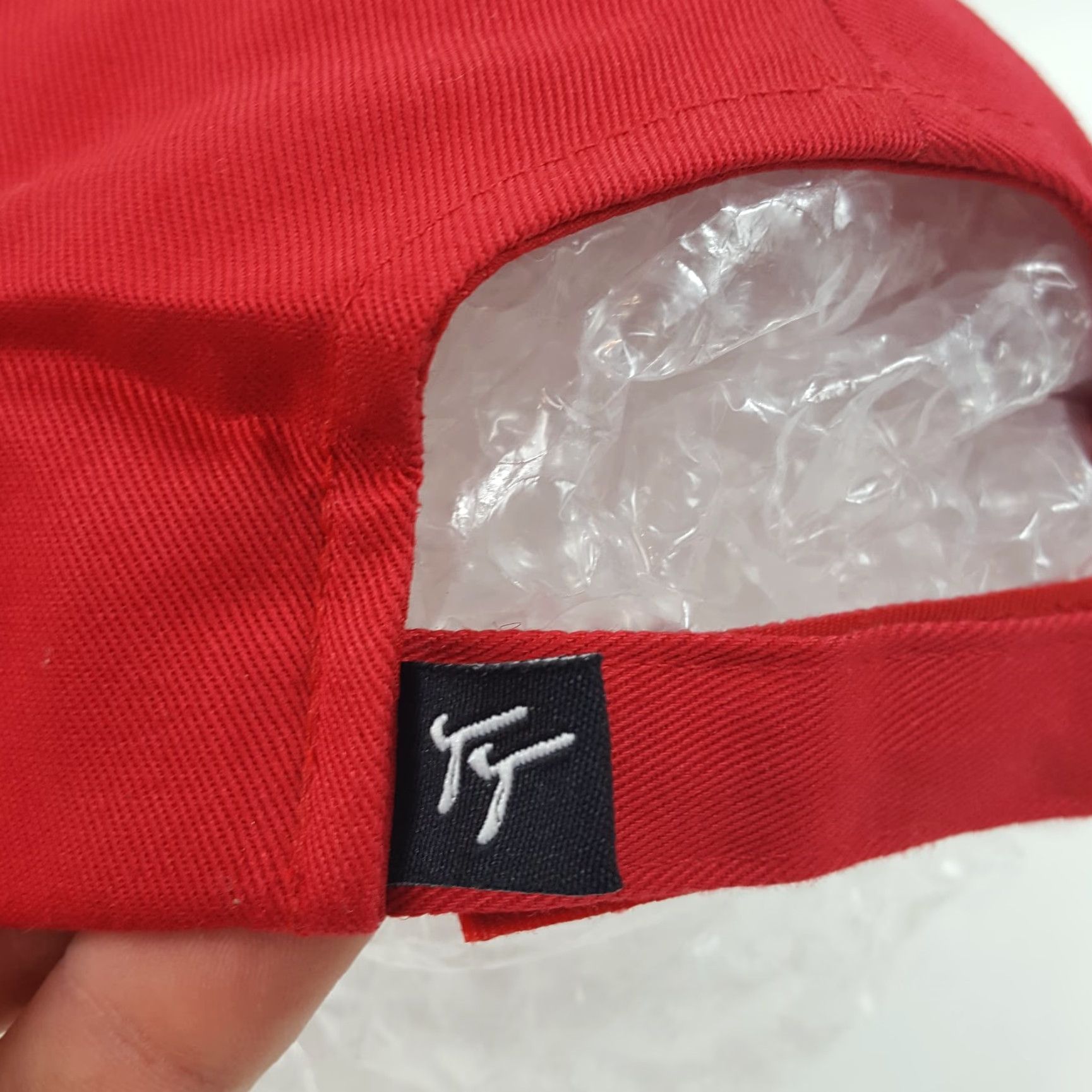 Vintage VINTAGE Town Talk Baseball Cap Hat Men One Size Red 90s Music Band Adjustable Cap Size ONE SIZE - 5 Thumbnail