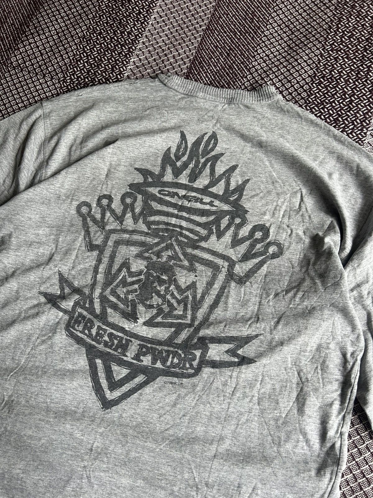 O'Neill × Vintage Vintage Oneill T-shirt Oversized Big Logo Crown Streetwear Size US M / EU 48-50 / 2 - 2 Thumbnail