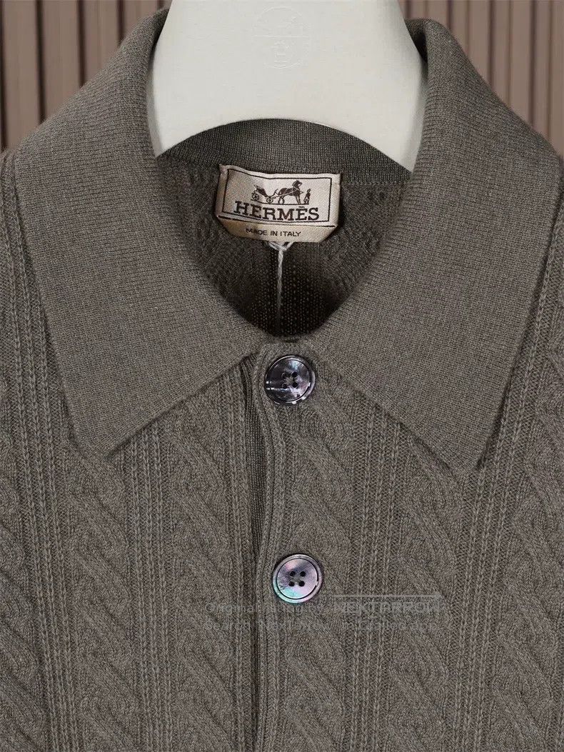 Hermes Hermes Double Strand Thick Twisted Cashmere Sweater Size US XL / EU 56 / 4 - 2 Thumbnail