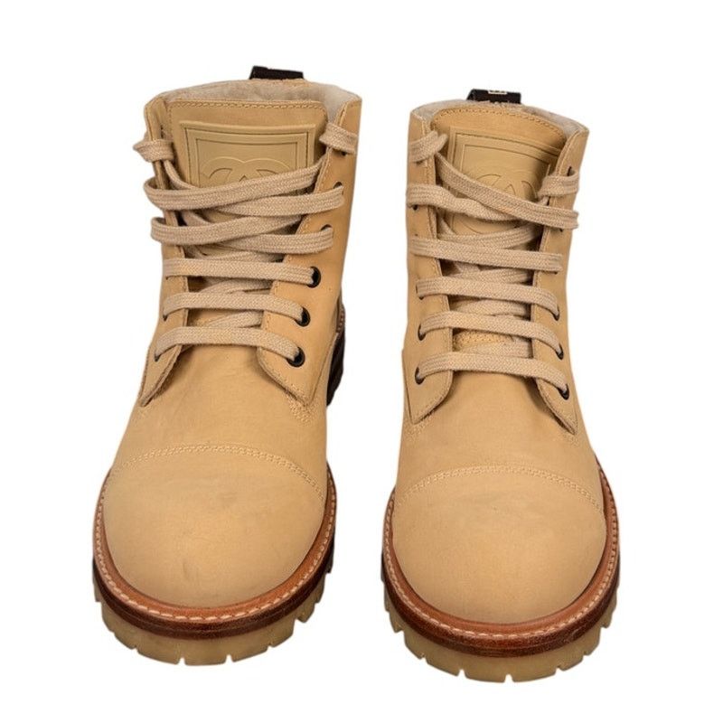 Chanel Chanel lace-up ankle boots Beige Sz 36 Size US 6 / IT 36 - 6 Thumbnail