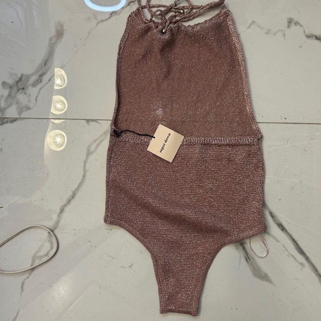 superdown Women's Superdown Bodysuit XXS Pink Silver Size XXS / US 00 / IT 34 - 2 Thumbnail