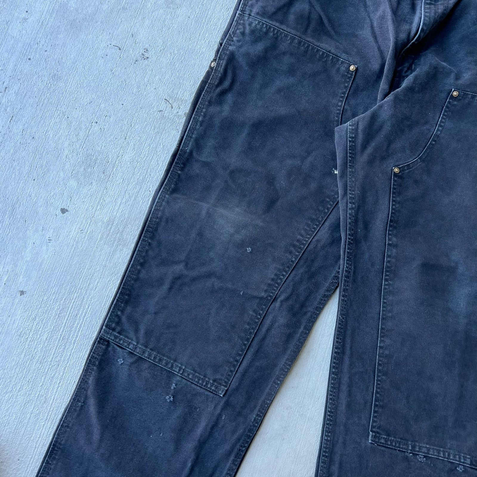 Carhartt × Vintage Carhartt faded black double knee work wear carpenter pants Size US 36 / EU 52 - 3 Thumbnail