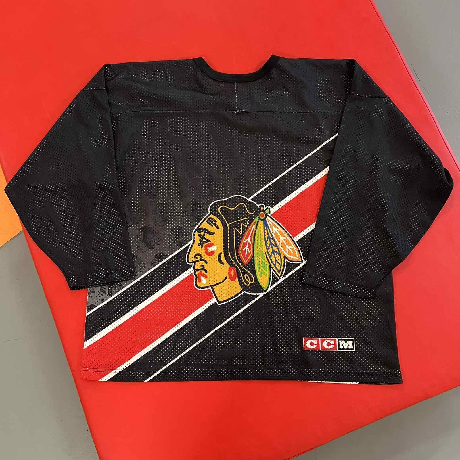 Ccm Vintage 90s Chicago Blackhawks All Over Print Hockey Jersey Size US XL / EU 56 / 4 - 2 Thumbnail