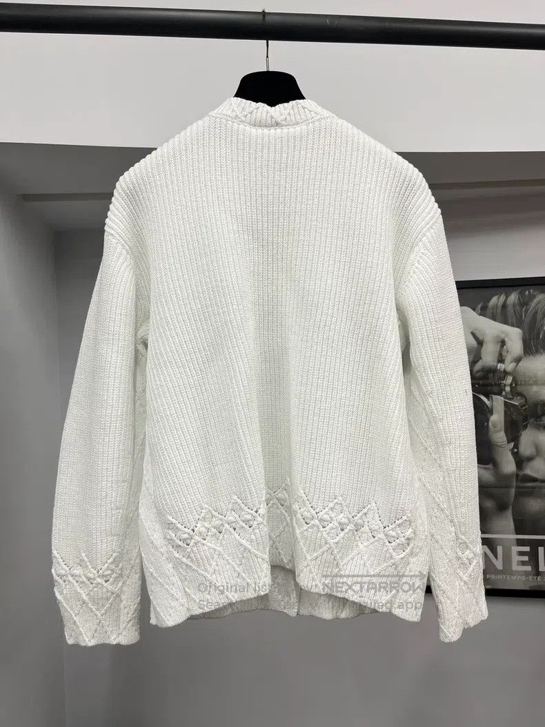Chanel Chanel 25P white knitted cardigan coat Size XS / US 0-2 / IT 36-38 - 3 Thumbnail