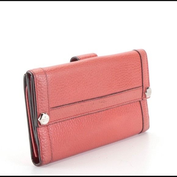 Gucci Charmy Red Leather Wallet