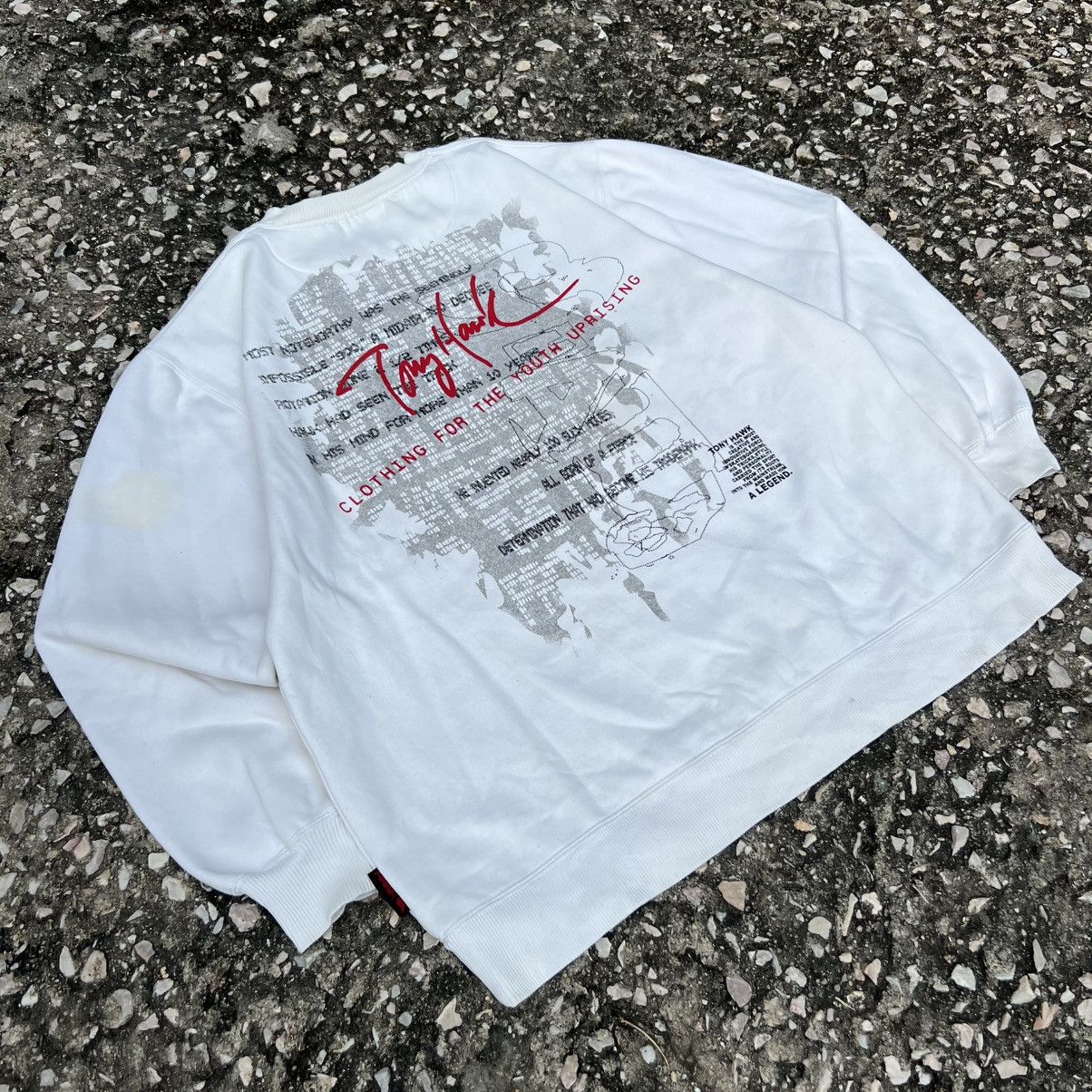 Tony Hawk “TONY HAWK” SKATE BOARDING STAIN SWEATSHIRT Size US XL / EU 56 / 4 - 15 Thumbnail