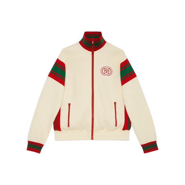 Gucci Gucci SS23 Knit Zip-Up Jacket in Ivory Size L / US 10 / IT 46 - 1 Thumbnail