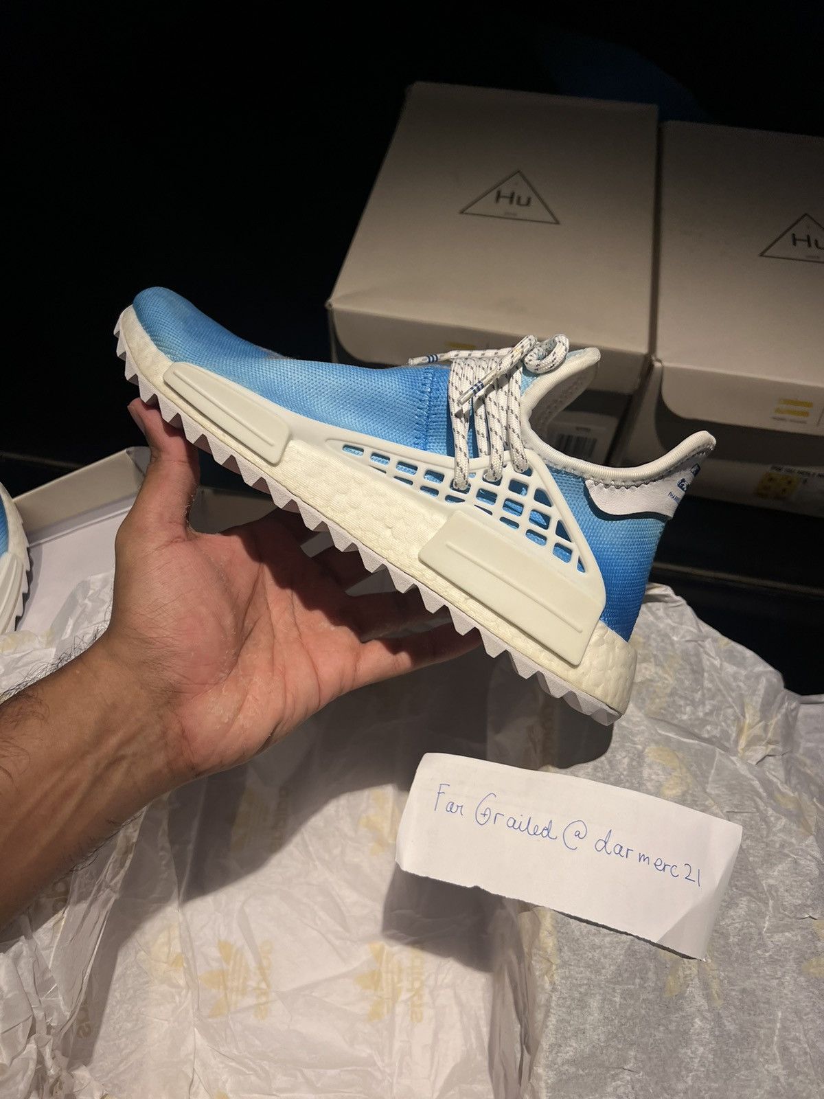Adidas × Pharrell Adidas Human Race Pharrell China Blue Size US 8.5 / EU 41-42 - 6 Thumbnail