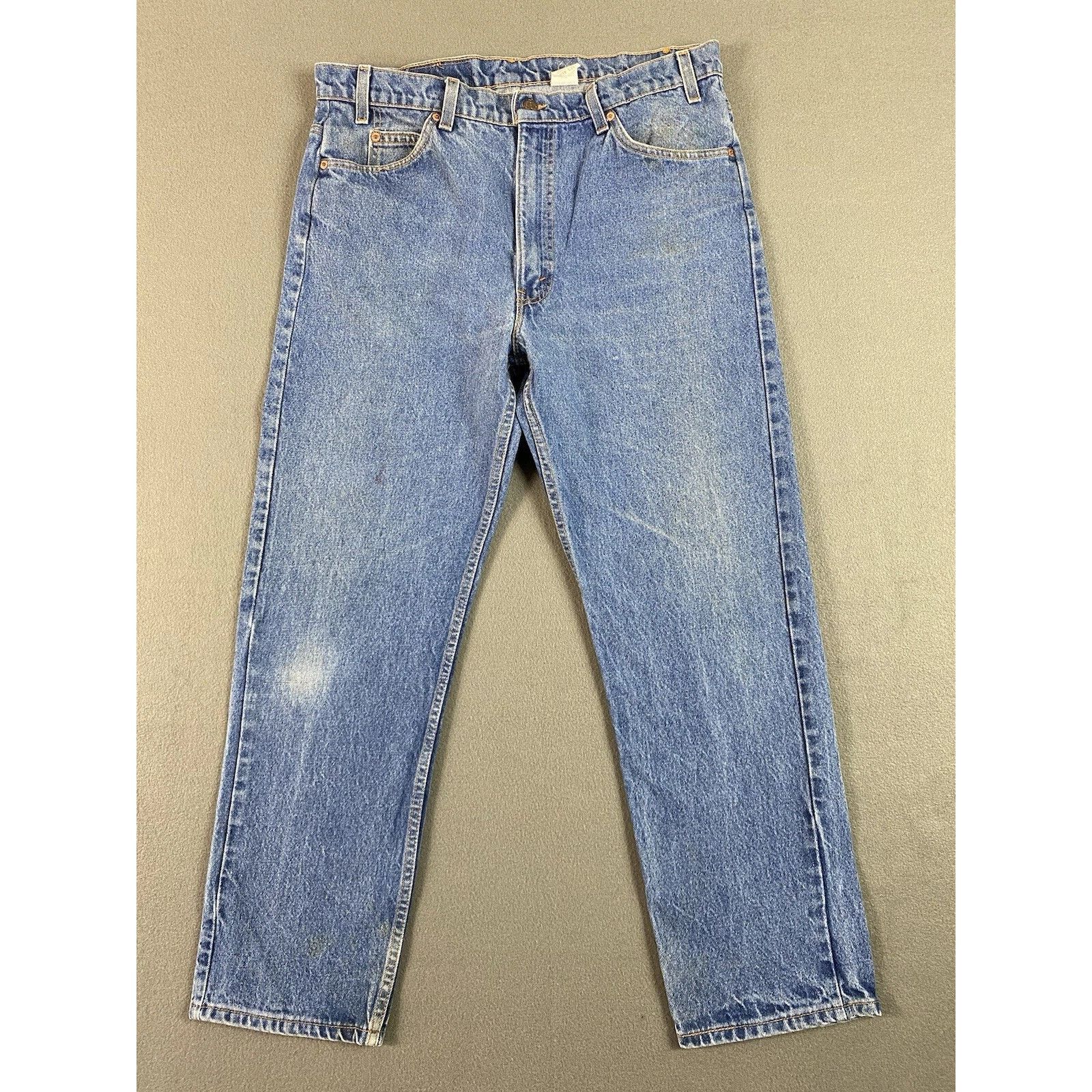 Levi's Levis-505 Jeans Blue Straight Distressed 1997 USA Orange Tab Size US 38 / EU 54 - 14 Thumbnail