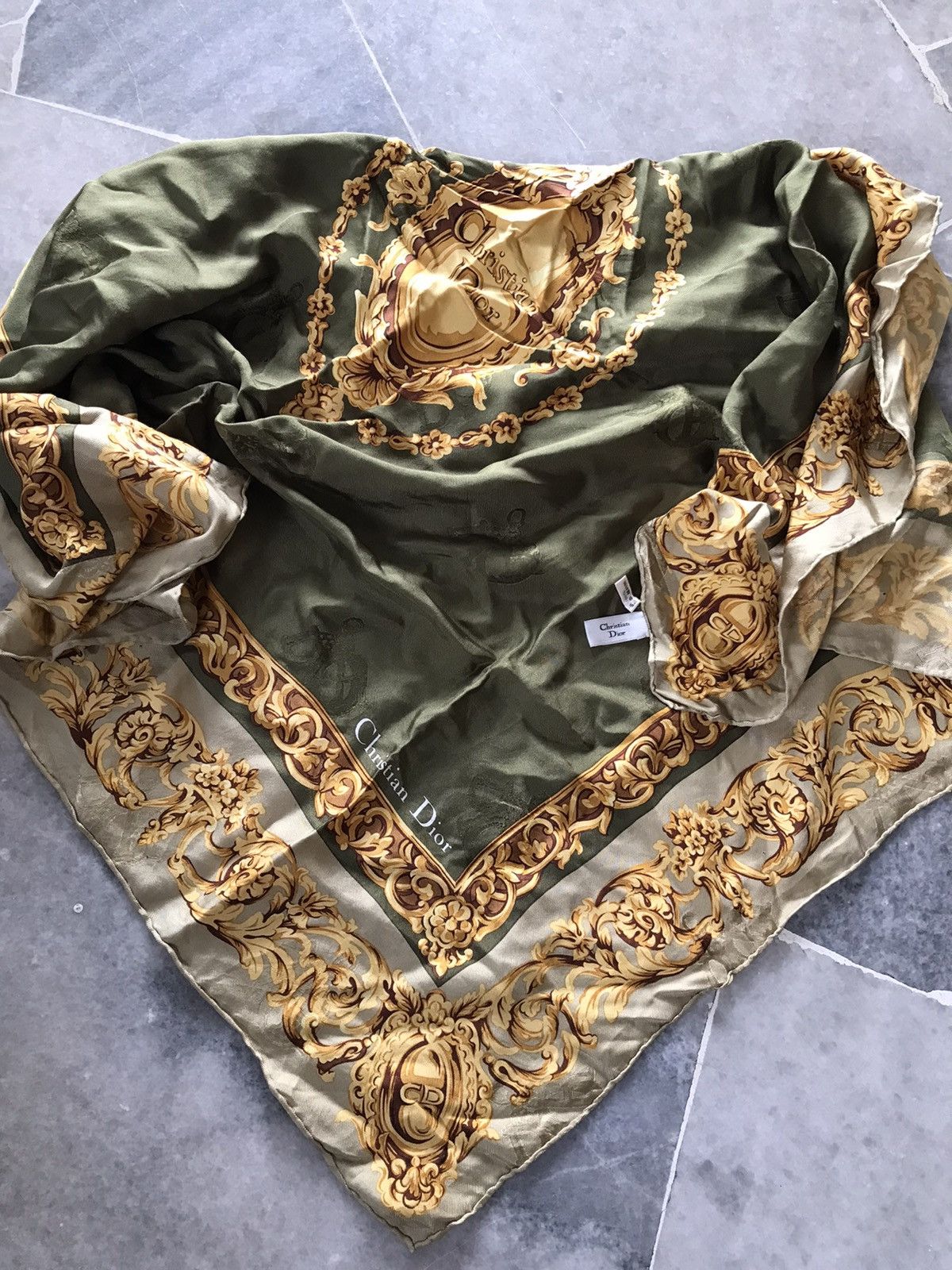 Christian Dior Monsieur × Dior Vintage Christian Dior Silk Scarf Size ONE SIZE - 2 Thumbnail