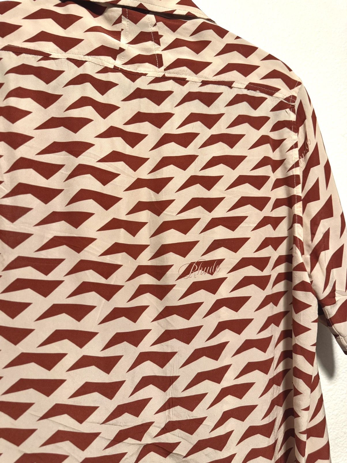 Rhude Rhude geometric-pattern satin twill shirt Size US M / EU 48-50 / 2 - 7 Thumbnail