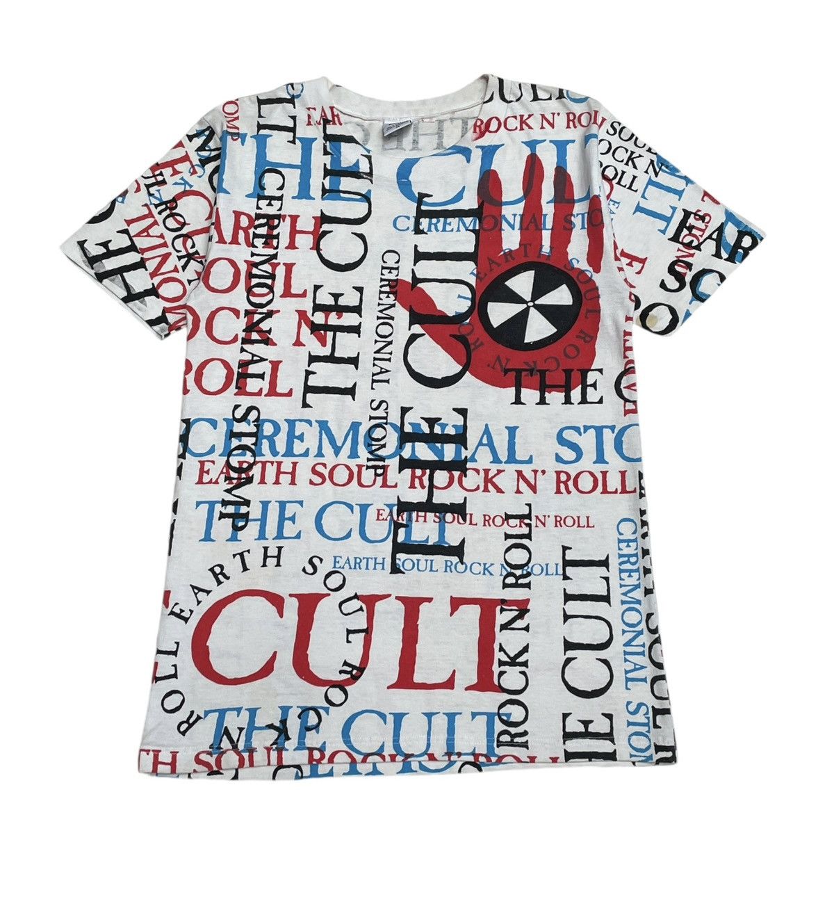 Band Tees × Vintage Rare Vintage Rock Band The Cult Full Print T-shirt 1990s Size US M / EU 48-50 / 2 - 1 Thumbnail