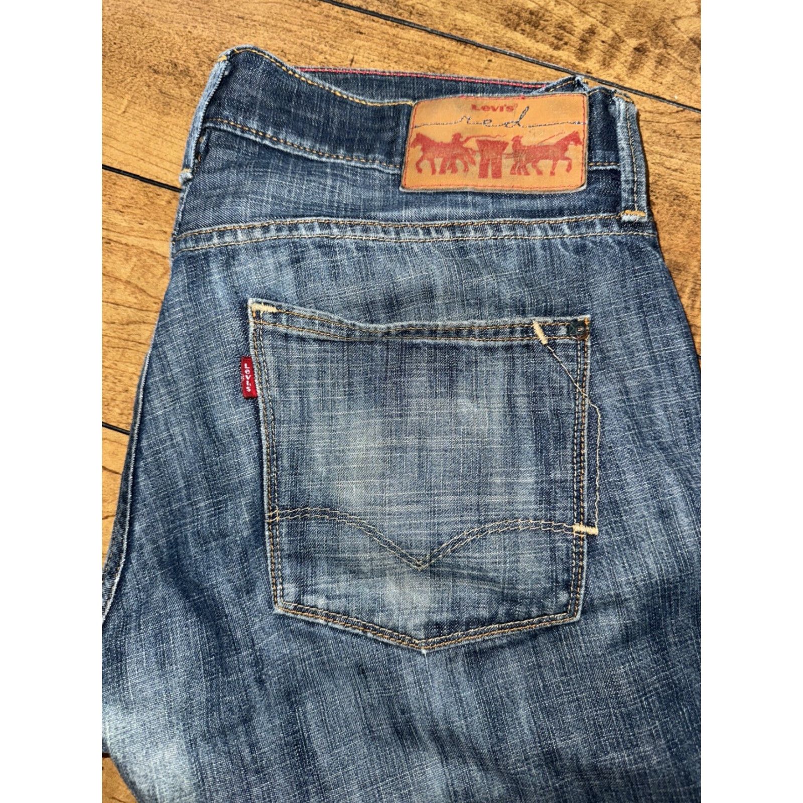 VINTAGE Levi's Red Collection Jeans 34x32 Men Denim Red Straight