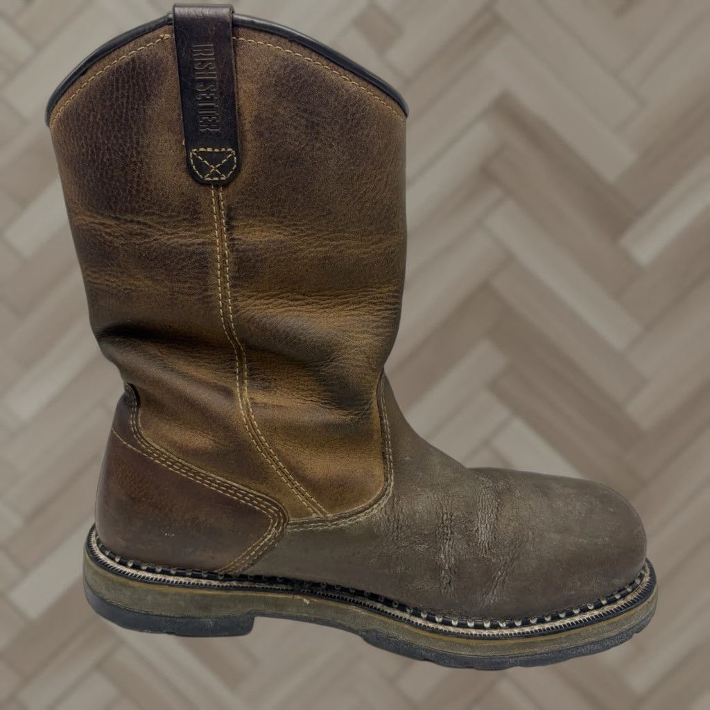 Vintage Irish Setter Boots Mens 11 Brown Leather Pull On Safety Toe 83952 Read Size US 11 / EU 44 - 1 Thumbnail