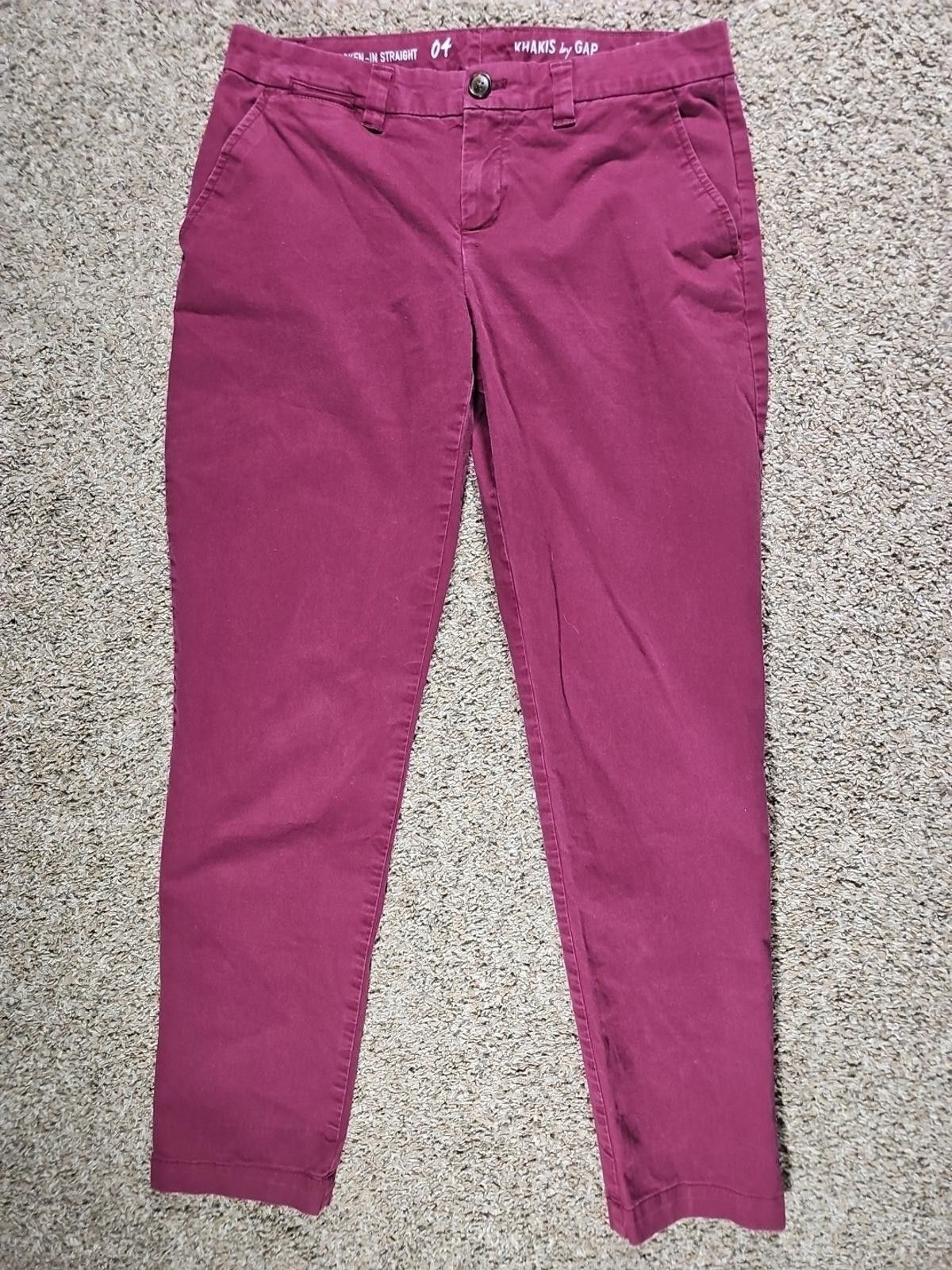 Gap Broken-in Straight 04 Khakis By GAP Purple Size 30" / US 8 / IT 44 - 1 Thumbnail