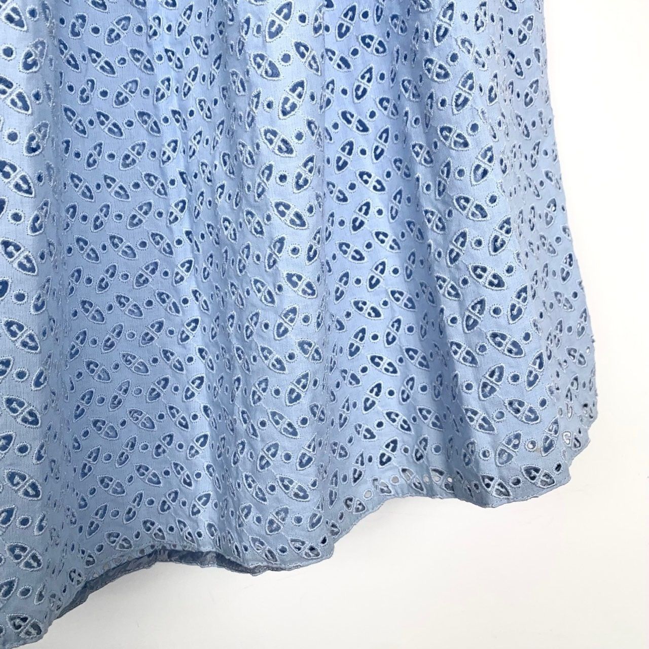 Prada [Prada] Embroidered Cut-Out Short Skirt 38/S Blue Size 38" / US 16 / IT 52 - 4 Thumbnail